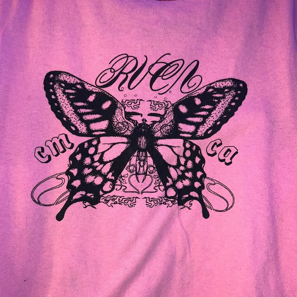 Pink oversized butterfly tee